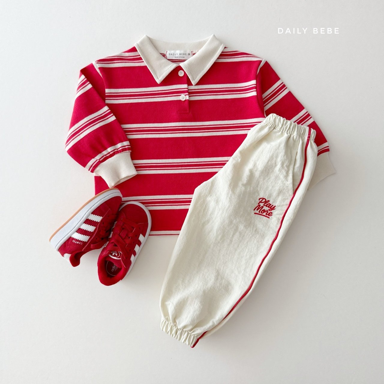 Collar striped shirt