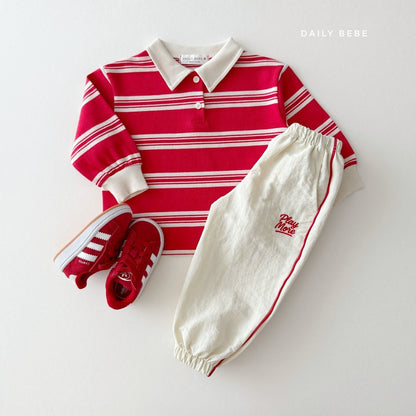 Collar striped shirt