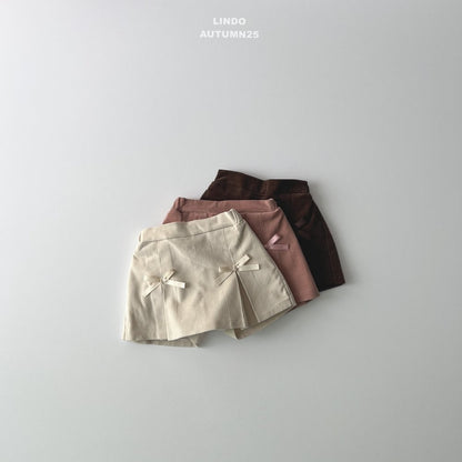 Line ribbon skirt pants