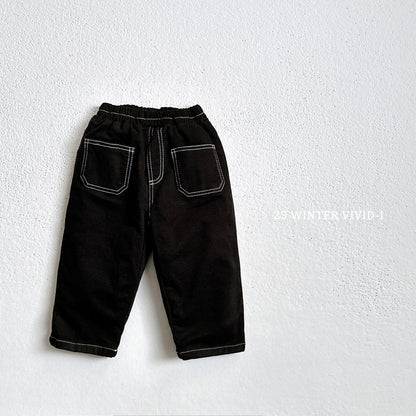 Fleece-lined stitch pants