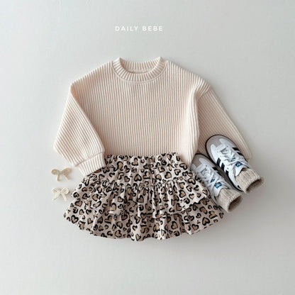 Daily ribbed knit sweatshirt