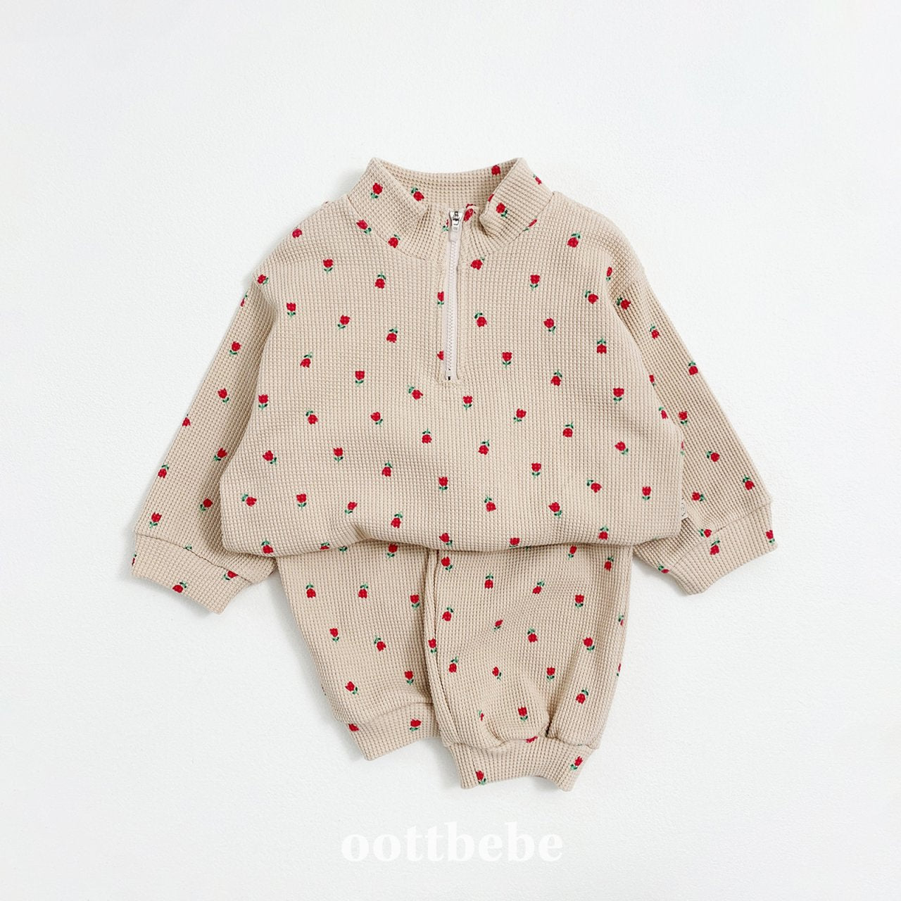 Sweet waffle anorak set
