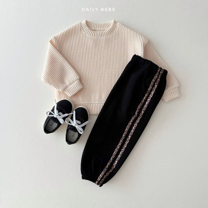 Leopard print tape jogger pants