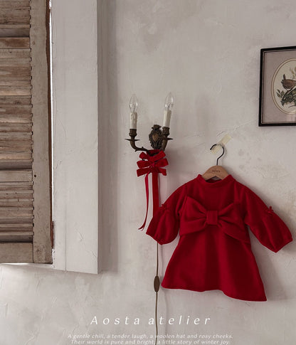 Winter ribbon dress