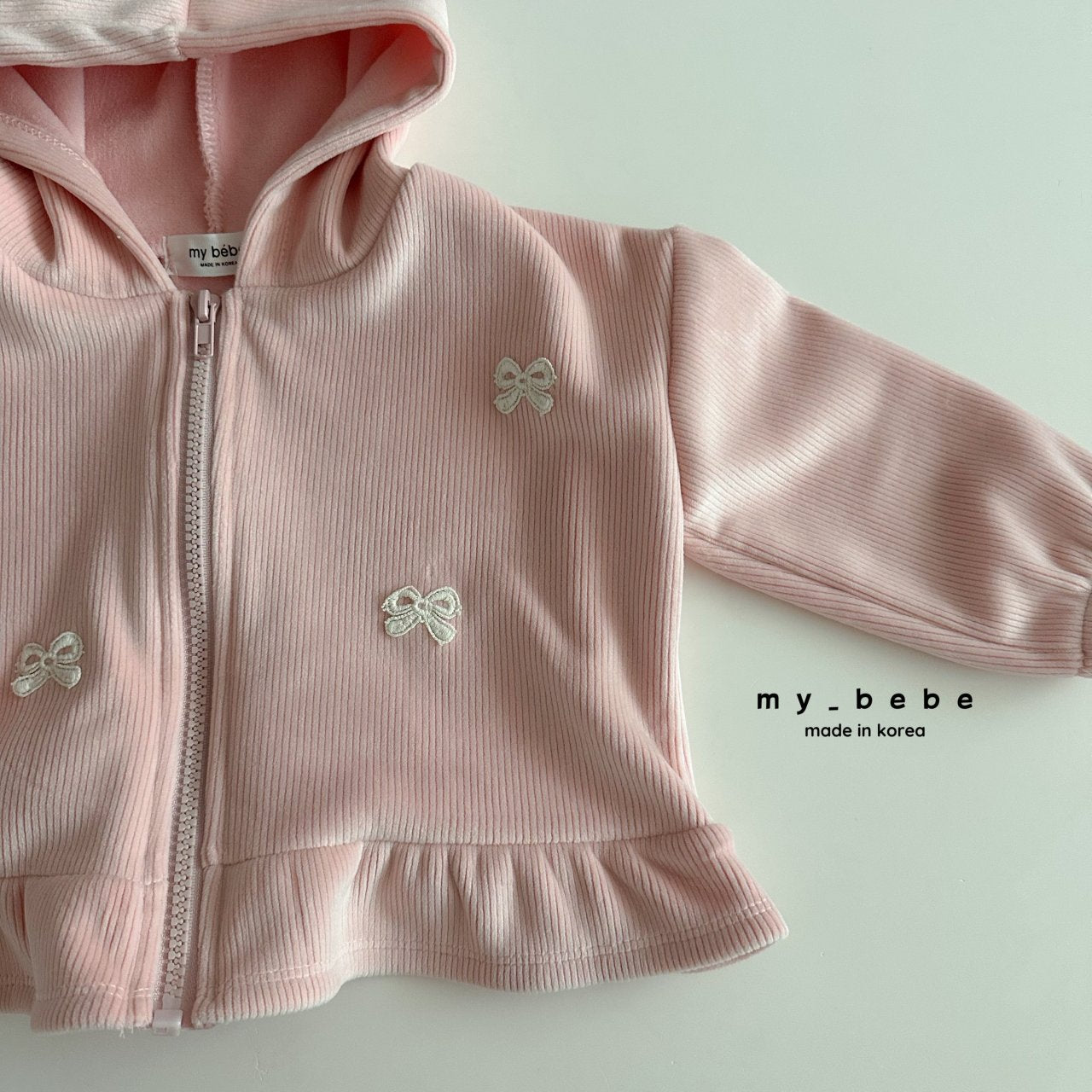Velour frill zip up