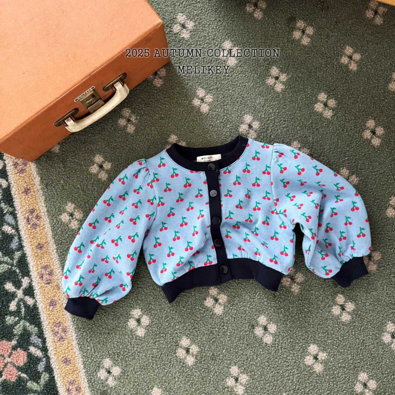 Cherry puff cardigan