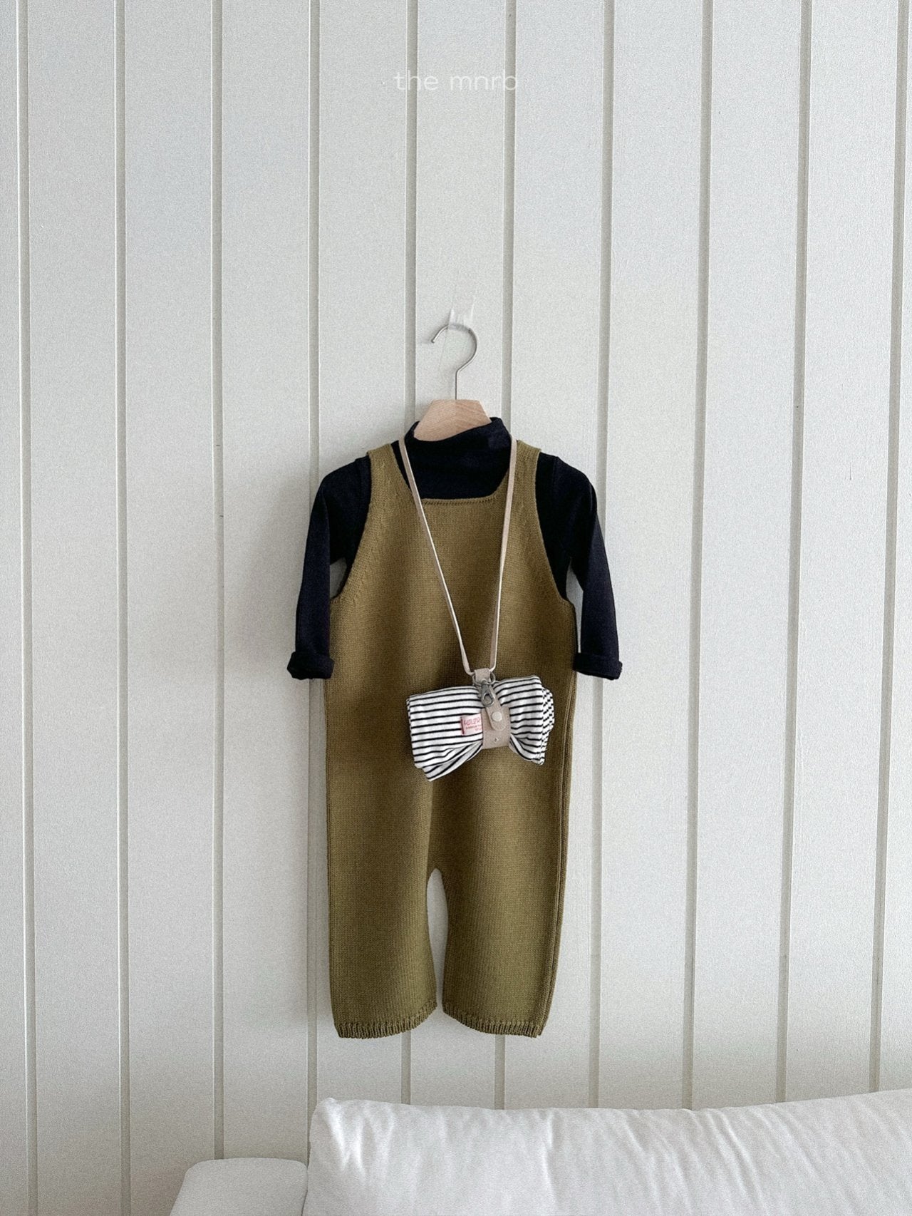 Teddy knit overalls