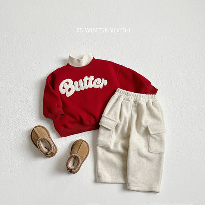 Butter boucle embroidered sweatshirt