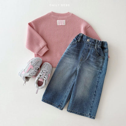 Daily ribbed knit sweatshirt