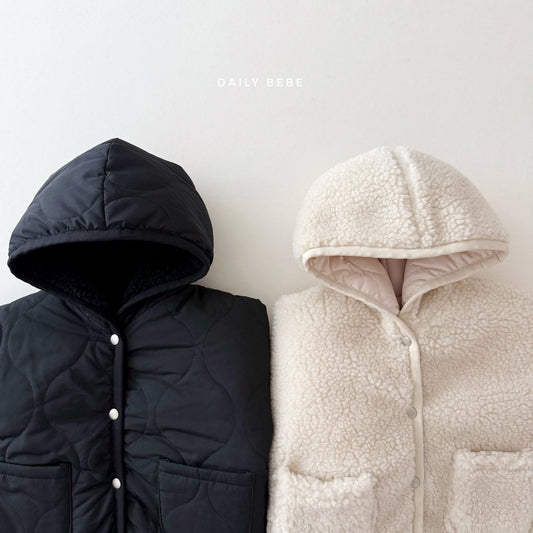 Hooded reversible jacket