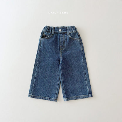 Fleece-lined denim pants