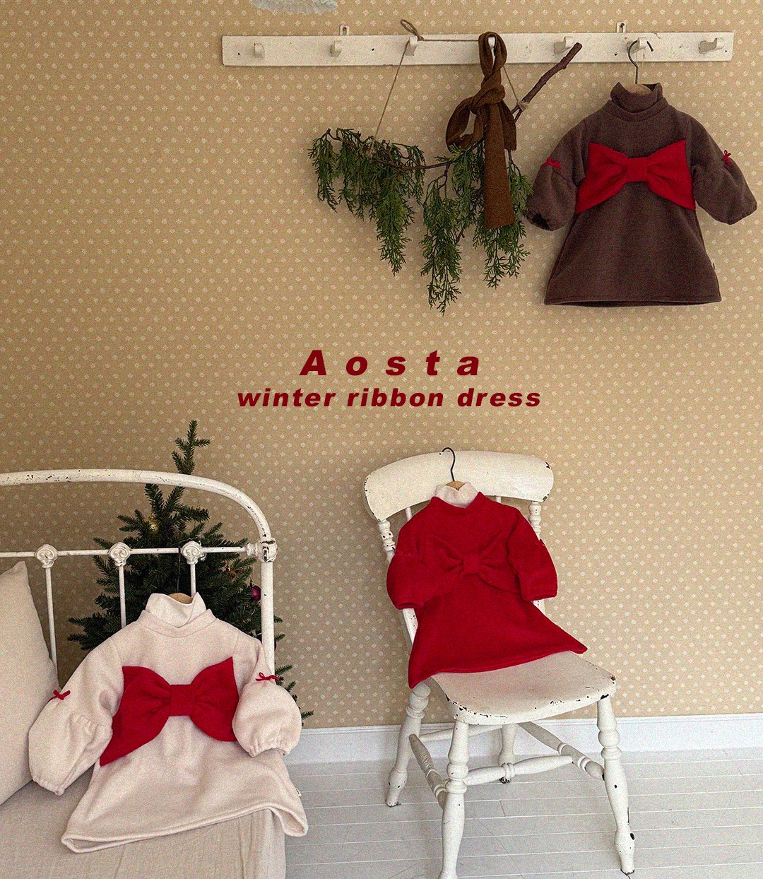 Winter ribbon dress