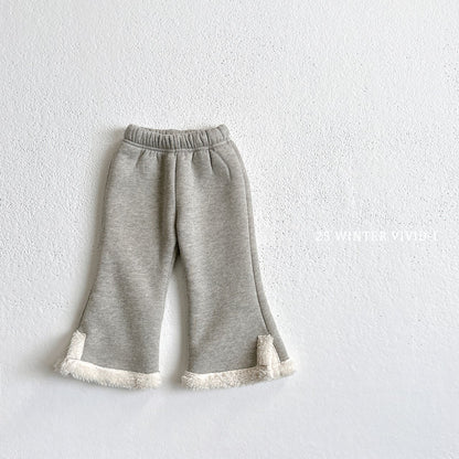 Wool slit pants
