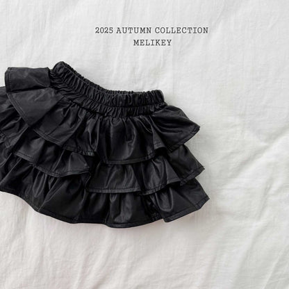 Cancan leather skirt