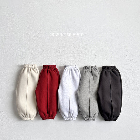 Pintuck fleece-lined joggers