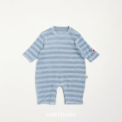 Mixed stripes onesie