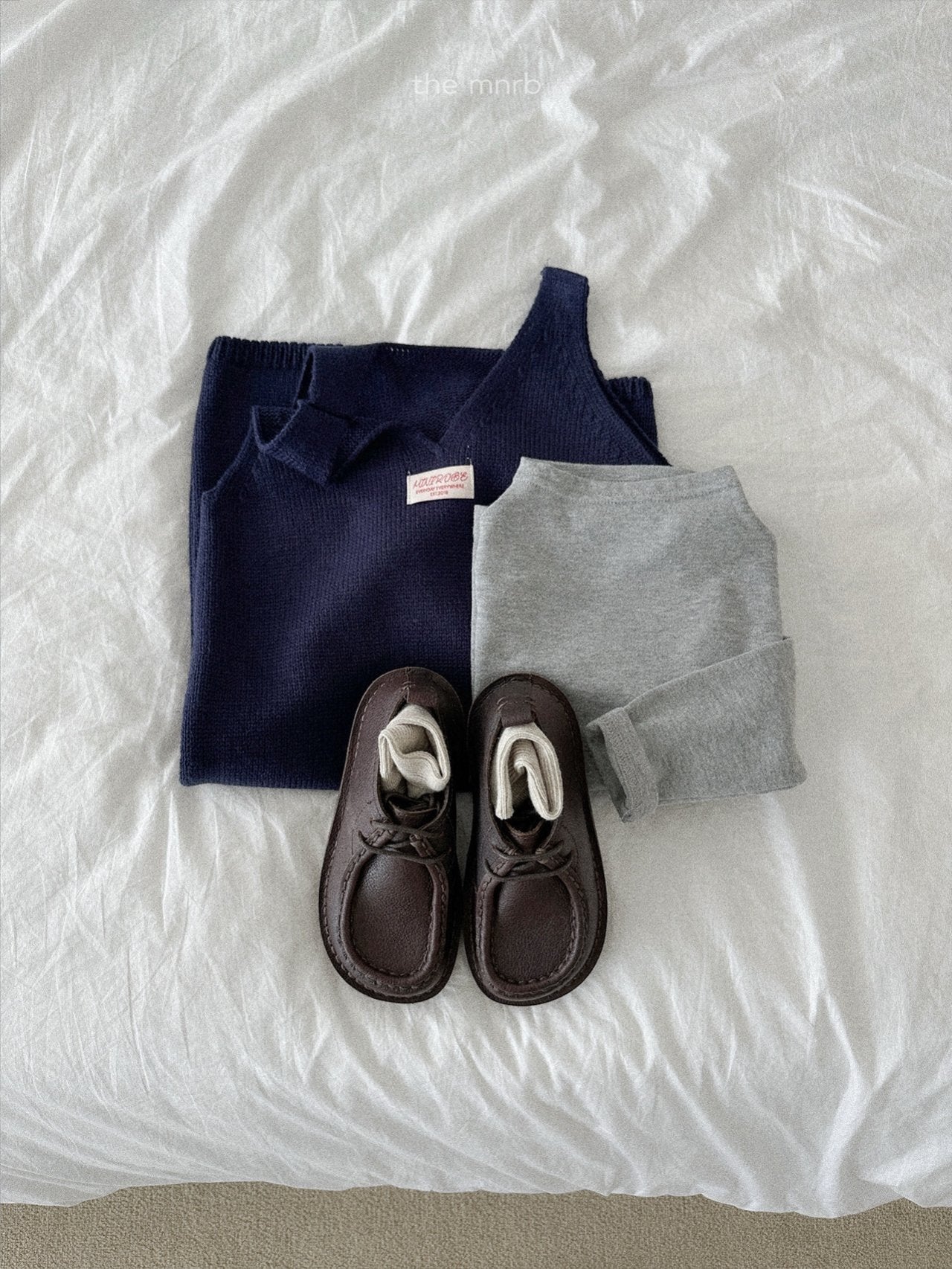 Teddy knit overalls