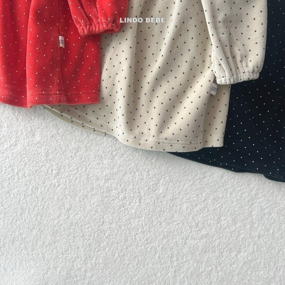 Dotted velvet dress