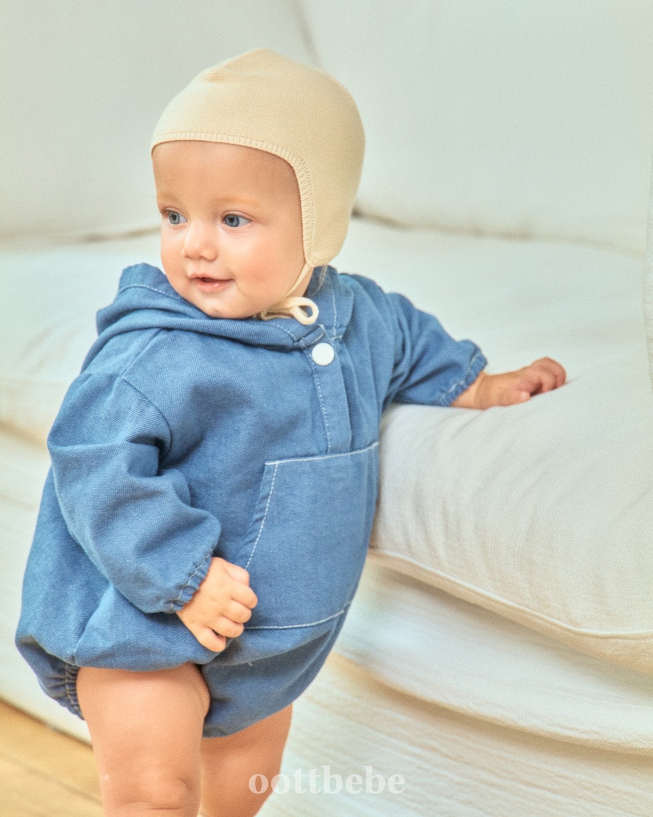 Stitched hoodie onesie