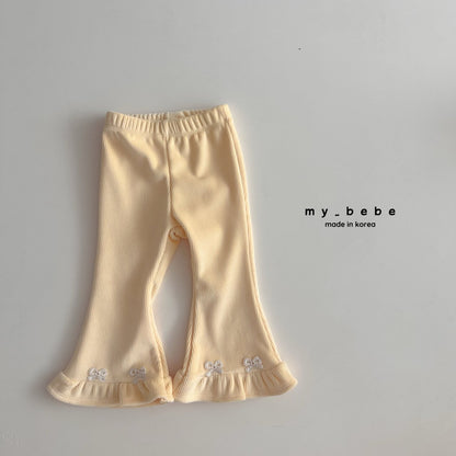 Velour frill bootcut