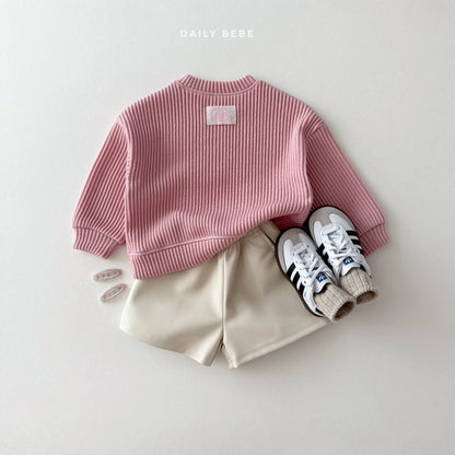 Daily ribbed knit sweatshirt
