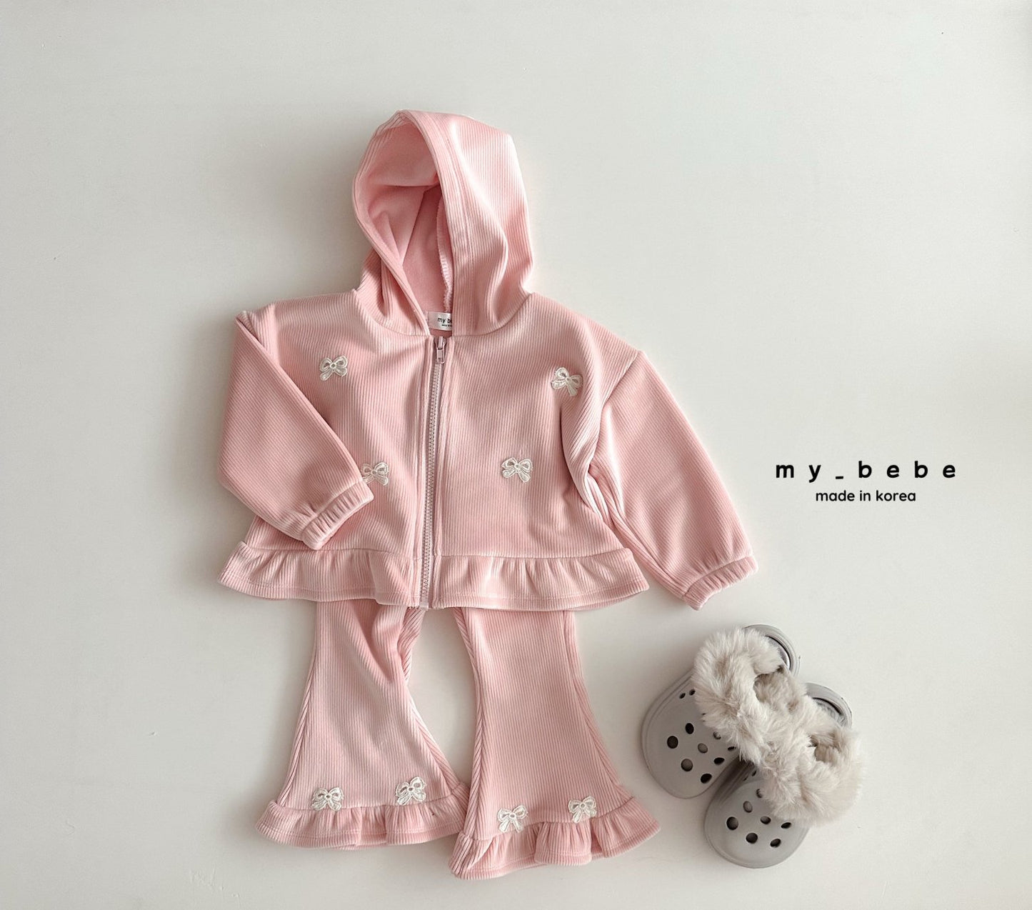 Velour frill zip up