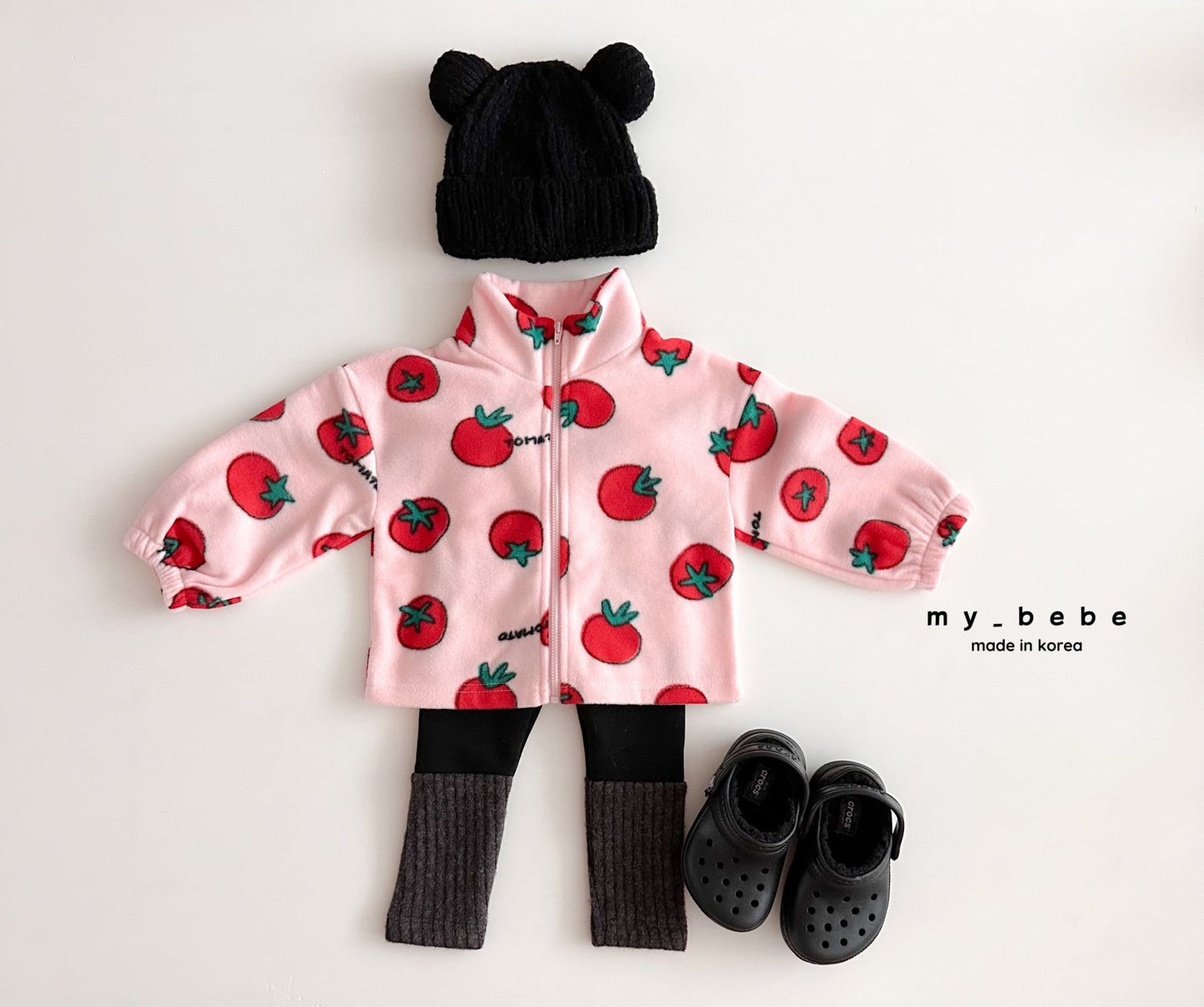 Printed fleece zip up