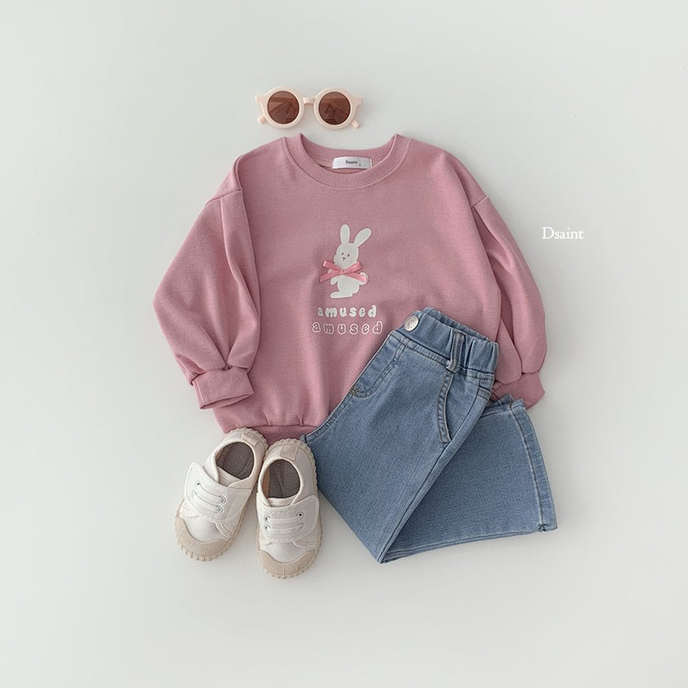 Amused pink ribbon sweatshirt