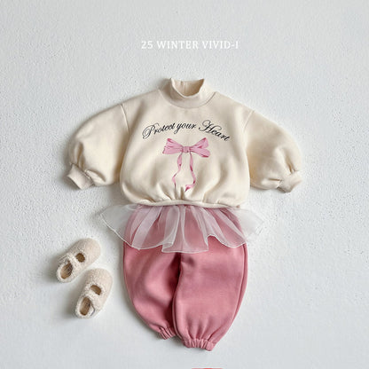 Fleece-lined chiffon skirt pants