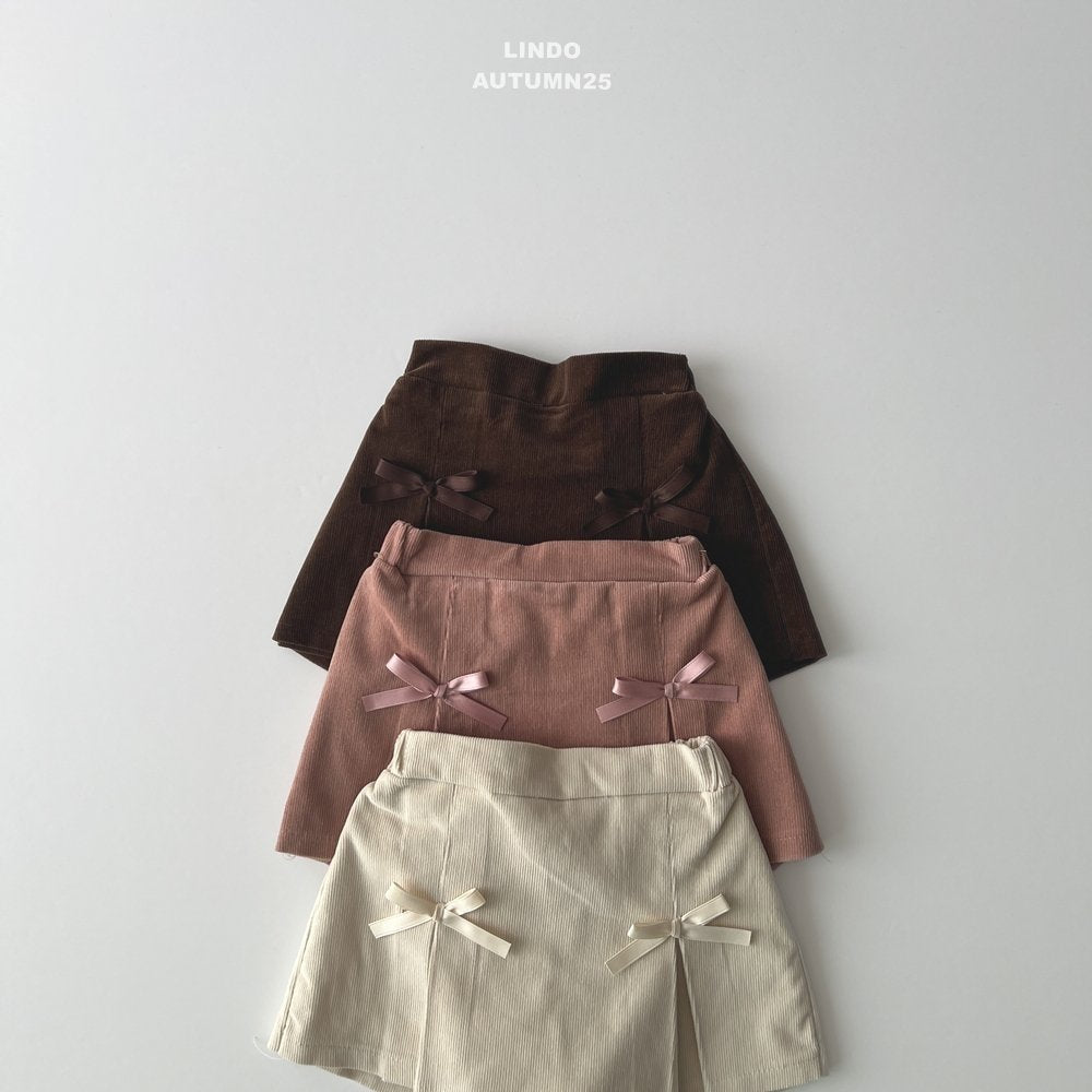 Line ribbon skirt pants