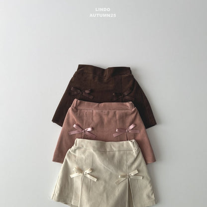 Line ribbon skirt pants