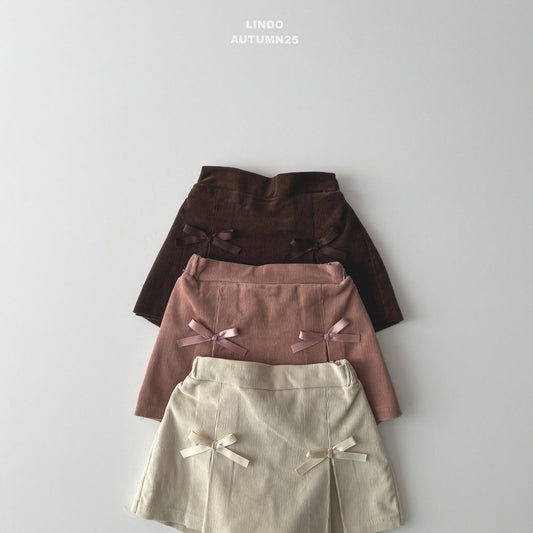 Line ribbon skirt pants