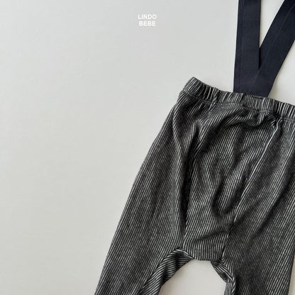 Ribbed suspender leggings