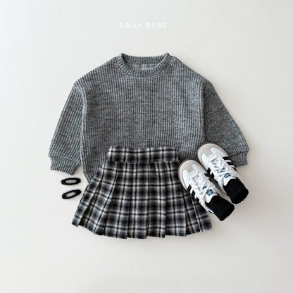 Checkered school skirt