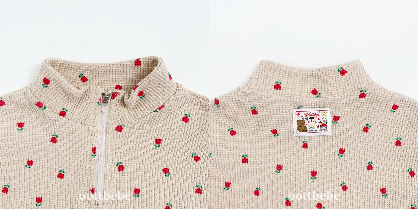 Sweet waffle anorak set