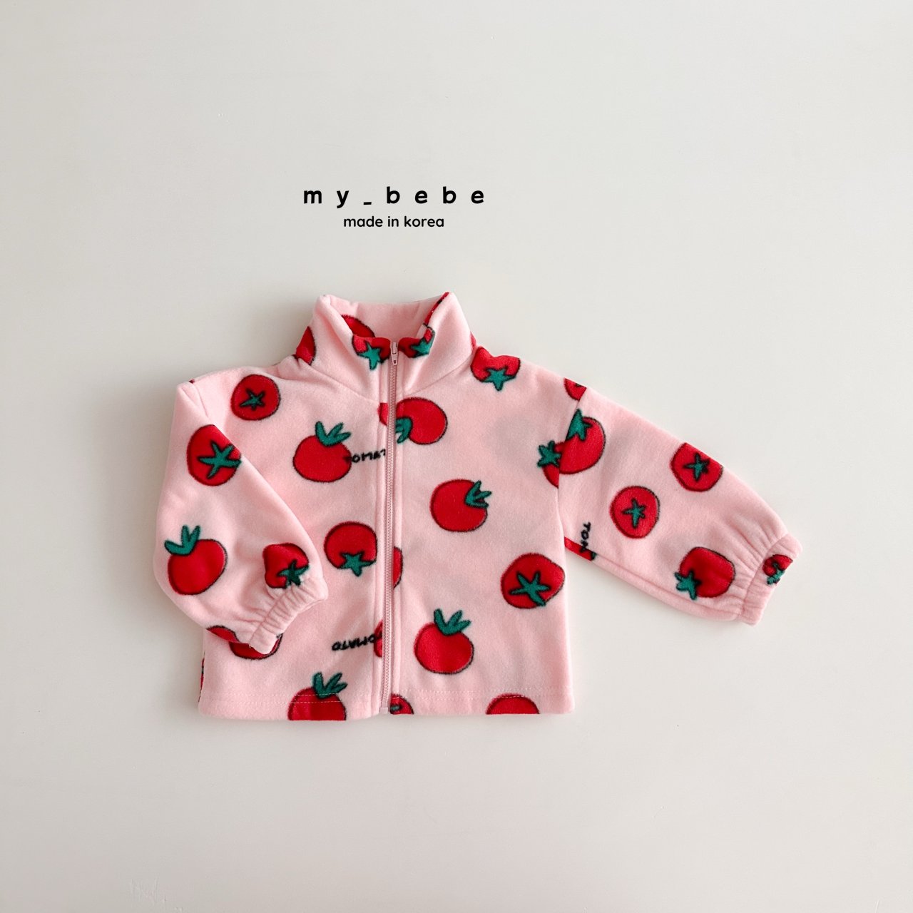 Printed fleece zip up