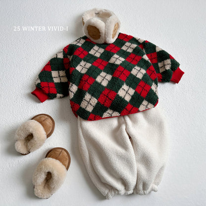 Wool pattern sweatshirt