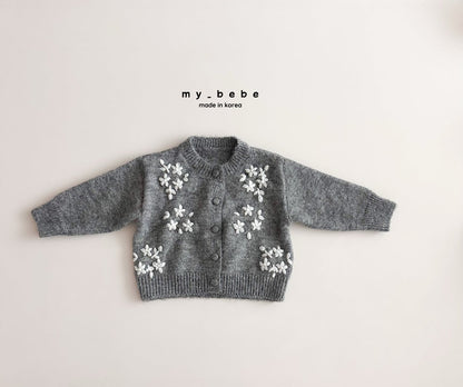 Floral embroidery cardigan