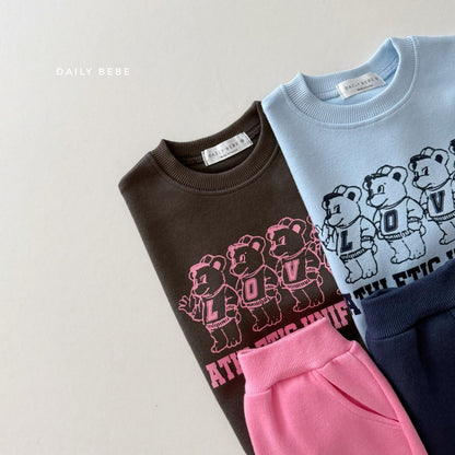 Four bears top bottom set