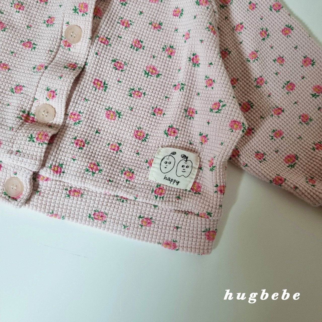 Flower waffle cardigan