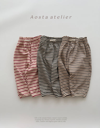 Striped chocolate pants