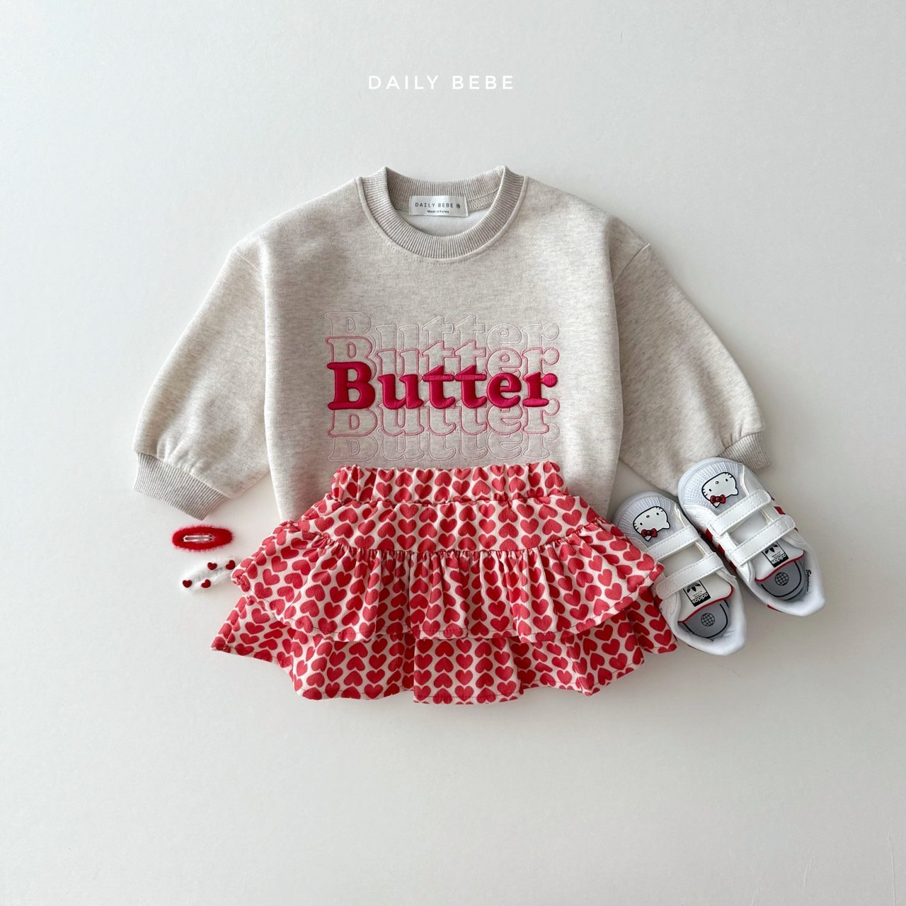 Butter embroidery sweatshirt