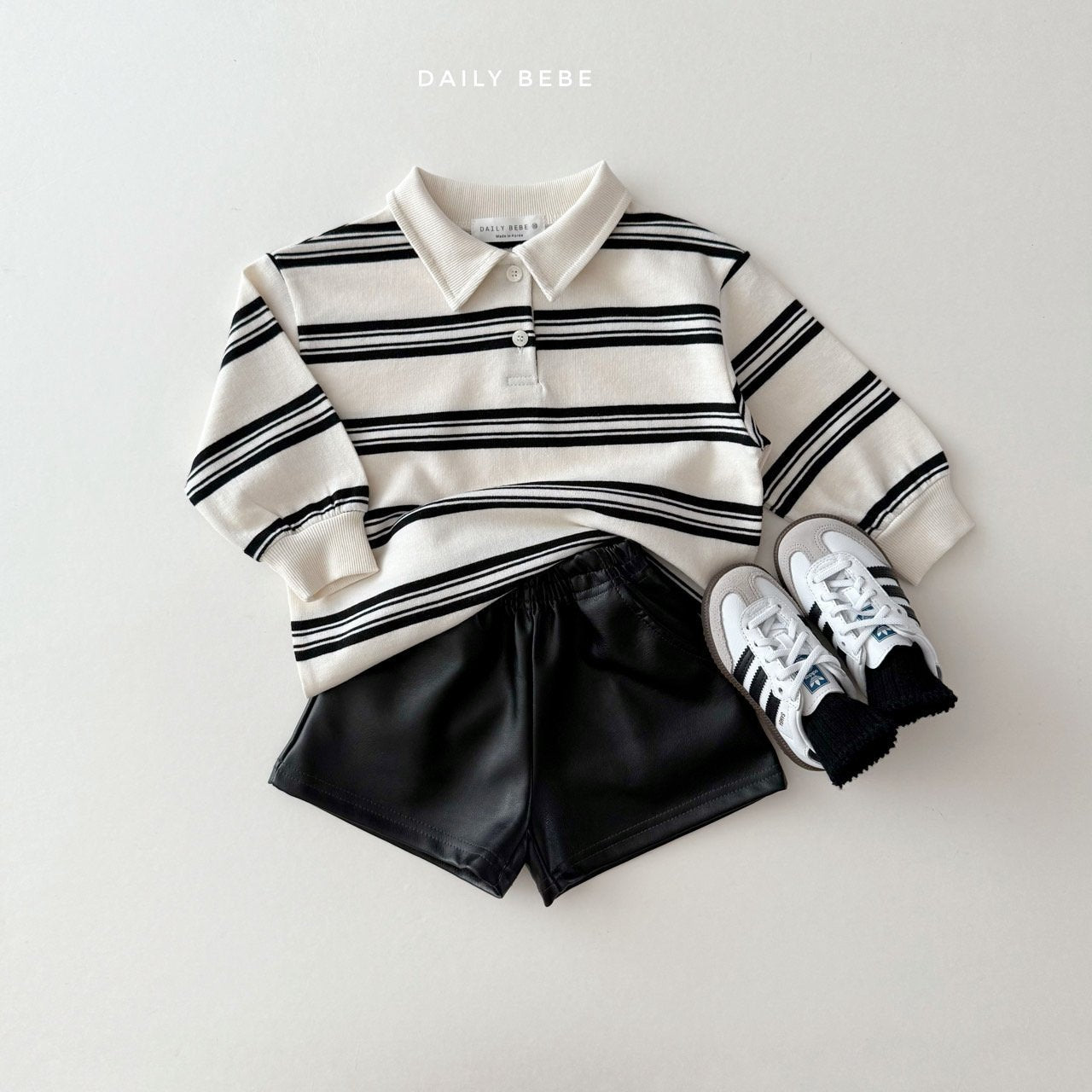 Collar striped shirt