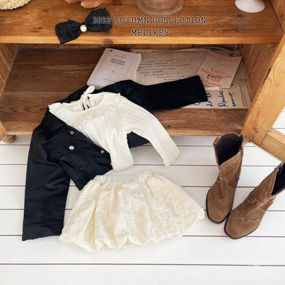 Leather short jacket