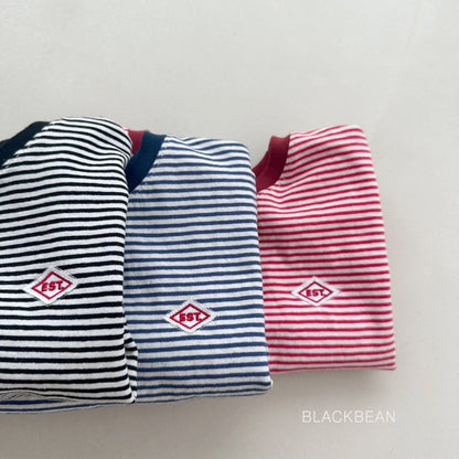 Two-tone striped top