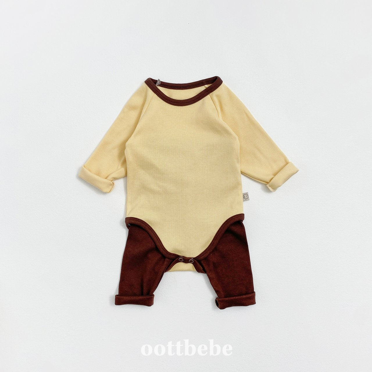 Pudding modal ribbed onesie set