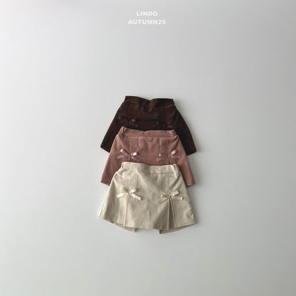 Line ribbon skirt pants