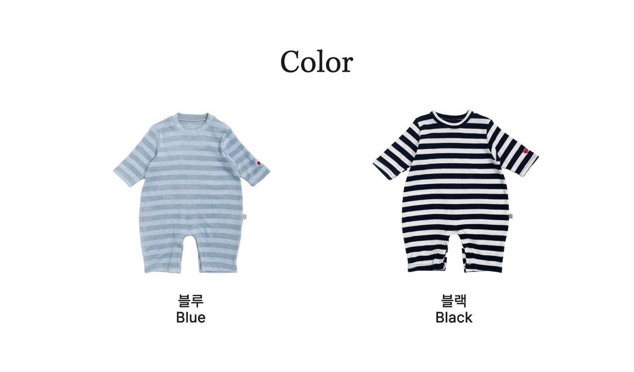 Mixed stripes onesie