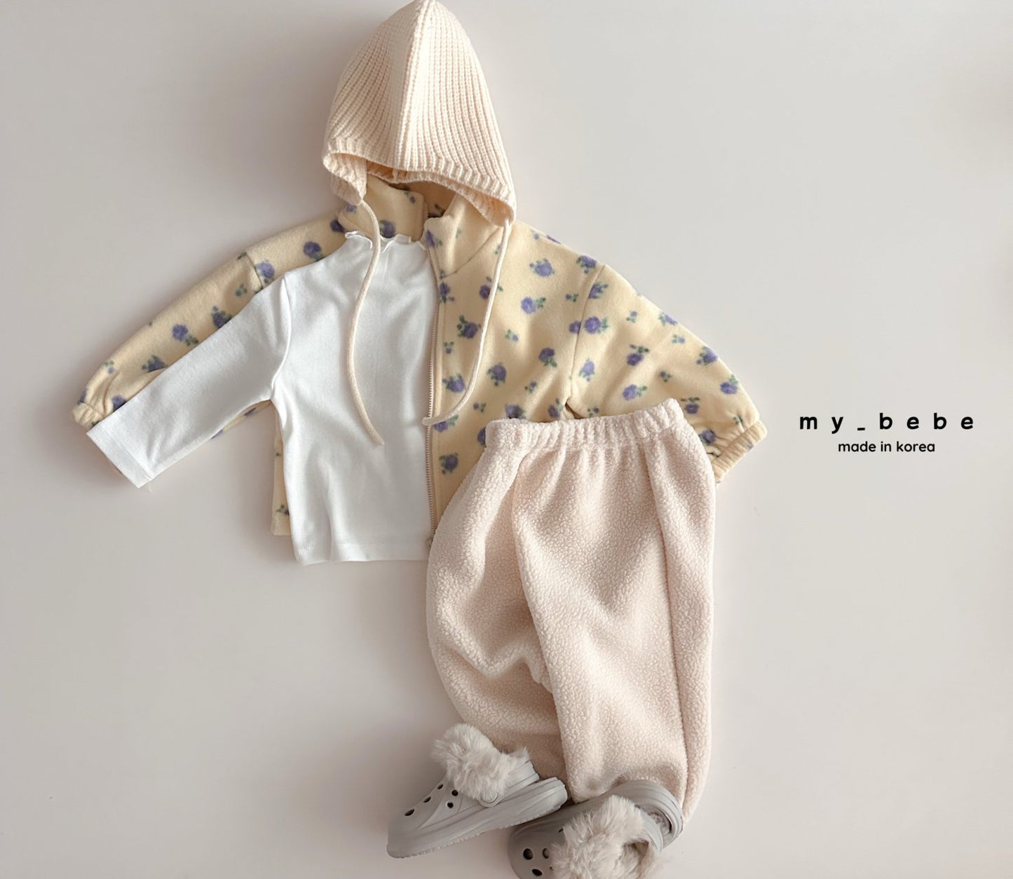Printed fleece zip up