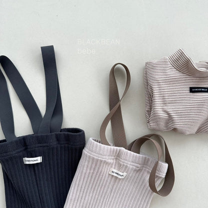 Cozy baby suspender pants